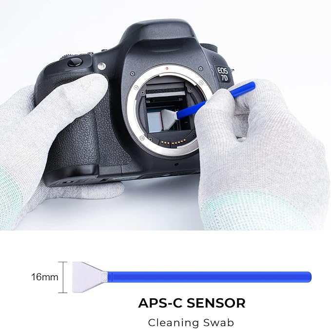 K&F Concept 24mm Full Frame Sensor Cleaning Swab*10+20ml Sensor Cleaner+Long Nozzle Air Blower