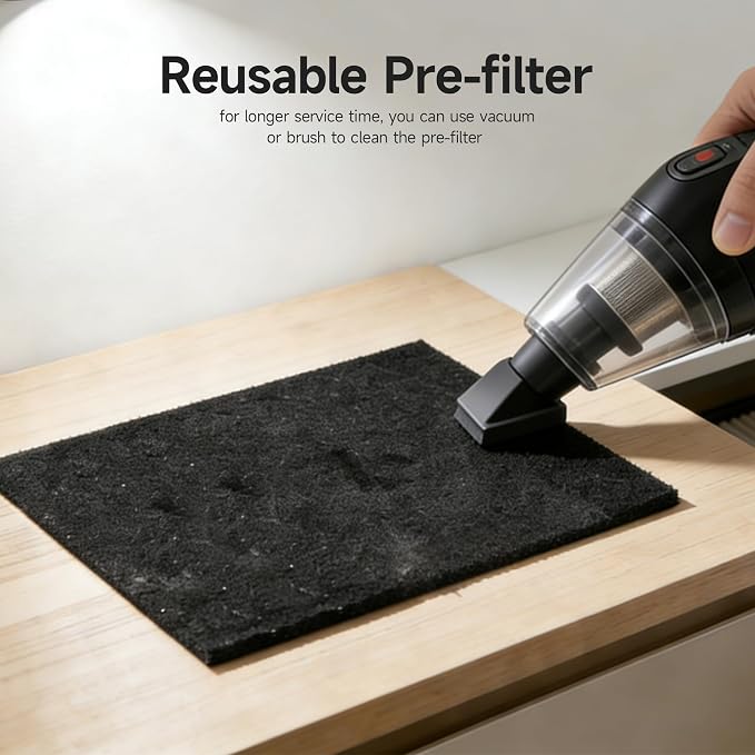 4 Packs K3 Replacement Filter Compatible with LUNINO K3 and Vewior KJ300 Air Purifier for Home Large Room up to 3000sq.ft with 4 True HEPA, 8 Activated Carbon Filters and 6 Aroma Pads