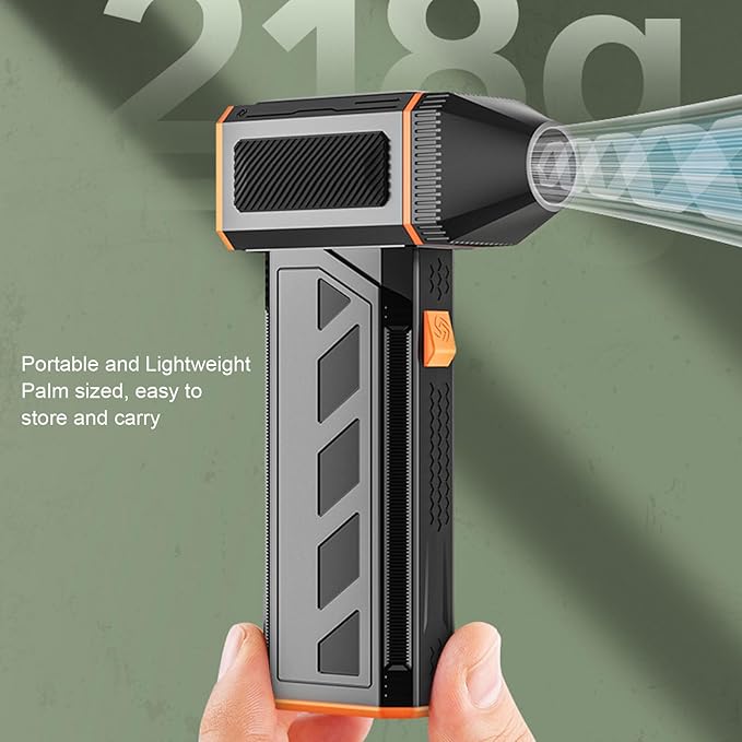 Electric Air Duster, 110000 RPM, Rechargeable Cordless, 3 Speed Turbo Blower for PC, Electronics, Keyboard, Home, Car Cleaning, Type C Charging