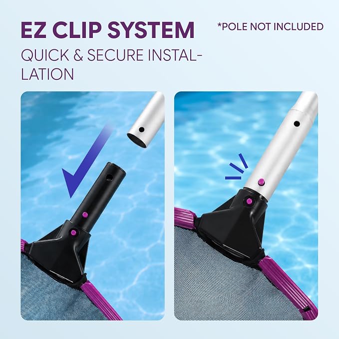Professional Pool Skimmer Net Pool fine Nets-Cleaning With W/Alu Frame And Fine Nylon Flat Mesh,Pool Leaf Net,Skimmer Net For Fast Debris Cleaning, Pool Net For All Pools And Pond (YLS113)