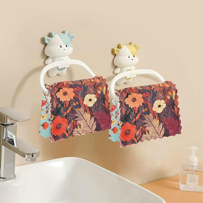 Autumn Poppy Flowers06 Kitchen Towels Dish Cloths Set of 6 Microfiber Cleaning Cloths for Cars Super Absorbent Machine