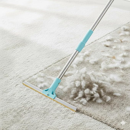 Carpet Rake for Pet Hair Removal 36-55" Adjustable Rake to Fluff Matted Carpet & Remove Dog Cat Hair, Stand-Up Cleaning Tool for Under Furniture & Large Areas, No-Bend Design
