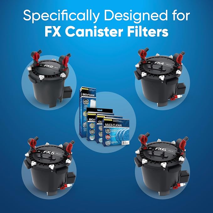 FX4/FX5/FX6 Filter Media Canister Filter Maintenance and Replacement Filter Media Kit, Including Media Bags (FX Foam Filter Pads, Quick Clear/Water Polishing Pads, BioFoam+)