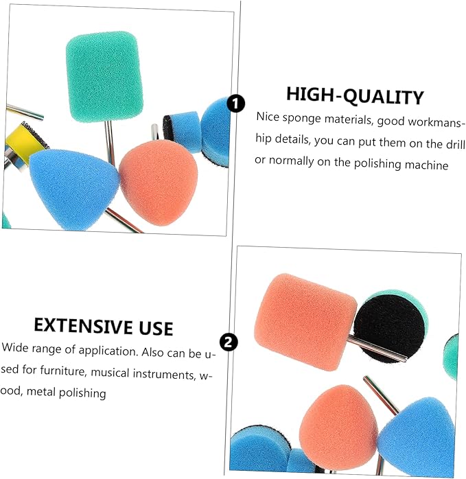 PartyKindom 5sets Auto Detailing Clay Pad Set Professional Car Polishing Wheel Kit Buffing Sponge Pads for Car 16pcs*5