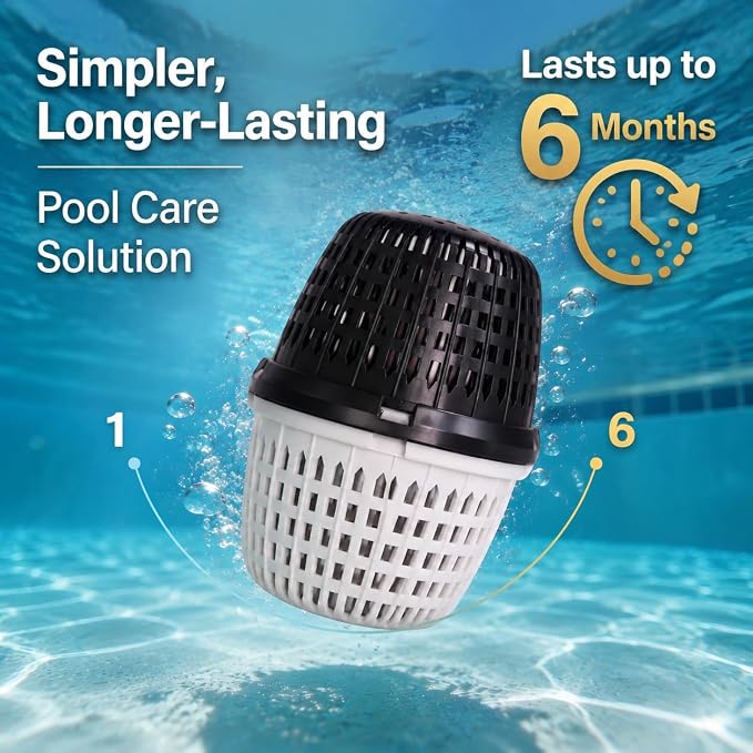 New Pool Unit Fit 20K-30K Gallons Pools 6 Month Lifespan Black