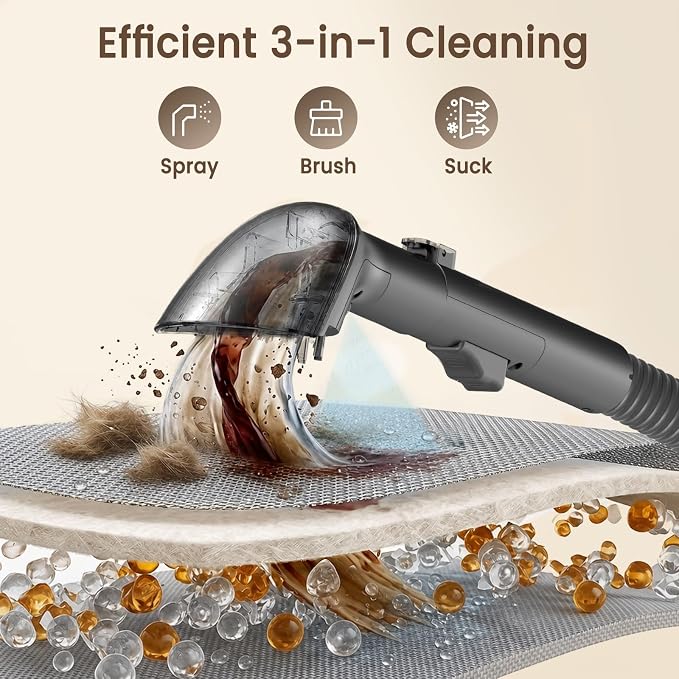 Portable Spot Carpet Cleaner Machine, Handheld Upholstery Deep Cleaner, for Household Couch Mattress Fabric Stain Removal Indoor Spot Cleaning Device