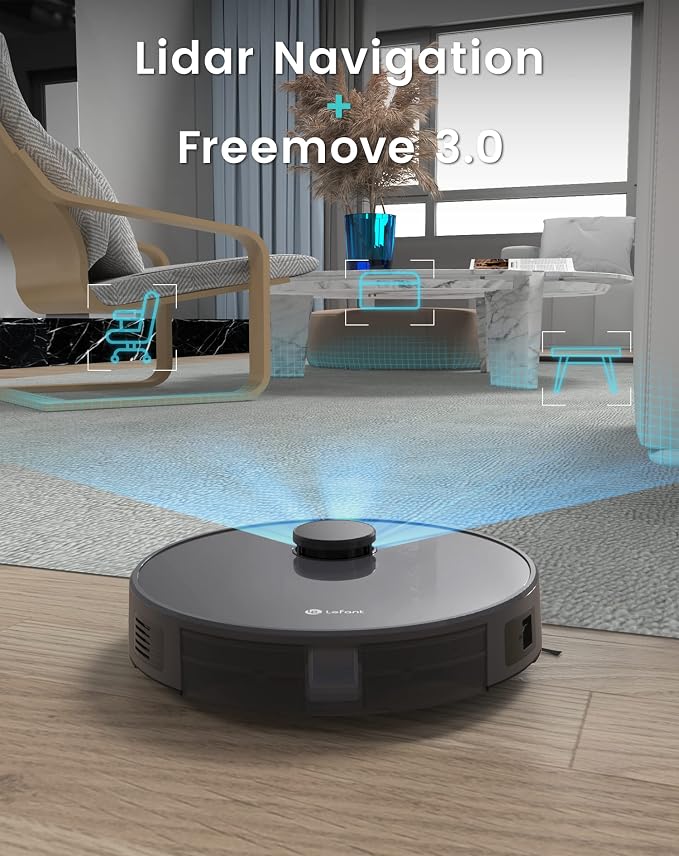 Lefant Robot Vacuum, 2200Pa Suction, 120 Min Runtime, Self-Charging Robotic Vacuum Cleaner, Slim, Quiet, WiFi/APP/Alexa