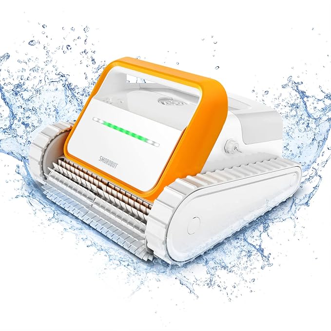 SMOROBOT (2023) Tank X11 Cordless Robotic Pool Cleaner, 3.5 Hour Runtime, 188W Suction Power, & Intelligent Path for Inground Pool Up to 4100 Sq Ft