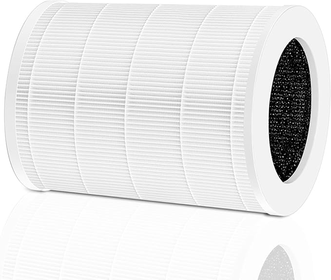 KJ402F True HEPA Air Filter Replacement Compatible with Jerdazen JZ-450F&Zendar KJ402F& Crecolife KJ402F-A1, 3-stage Filtration System, Pre-Filter, H13 HEPA Filter, Charcoal Filtration,2PACK