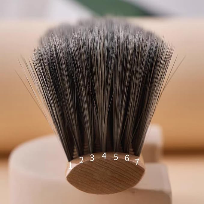 Soft Bristle Bench Brush Wooden Handle14 Inch Long (2pcs Gray) | Non-Scratch Foxtail for Upholstery Furniture Couch Sofa Shop Counter and Bed, Good Grip Short Handle Dust Removal