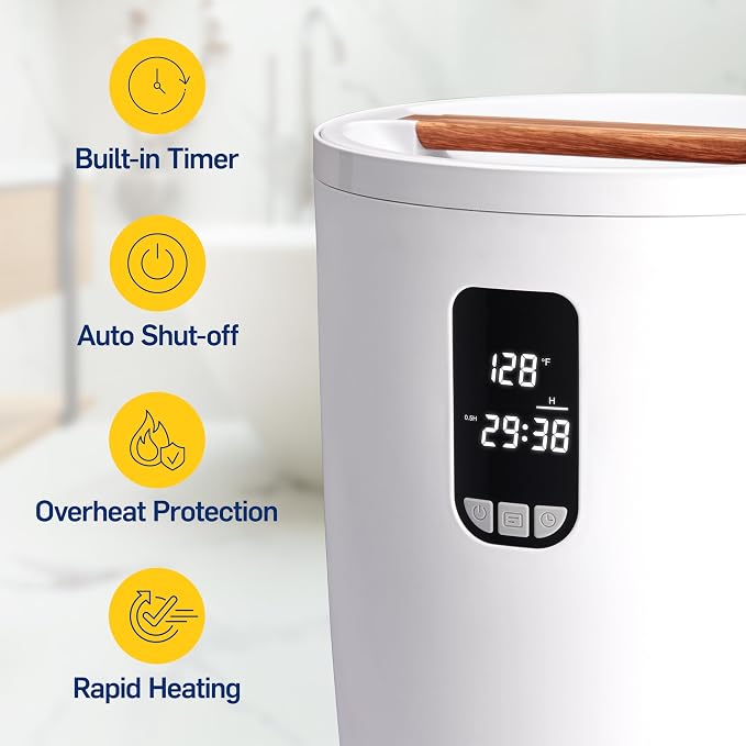 Live Fine Towel Warmer | Large Bucket Style Luxury Heater, Adjustable Timer, Auto Shut-Off | Fits Up to Two 40” x 70” Oversized Towels