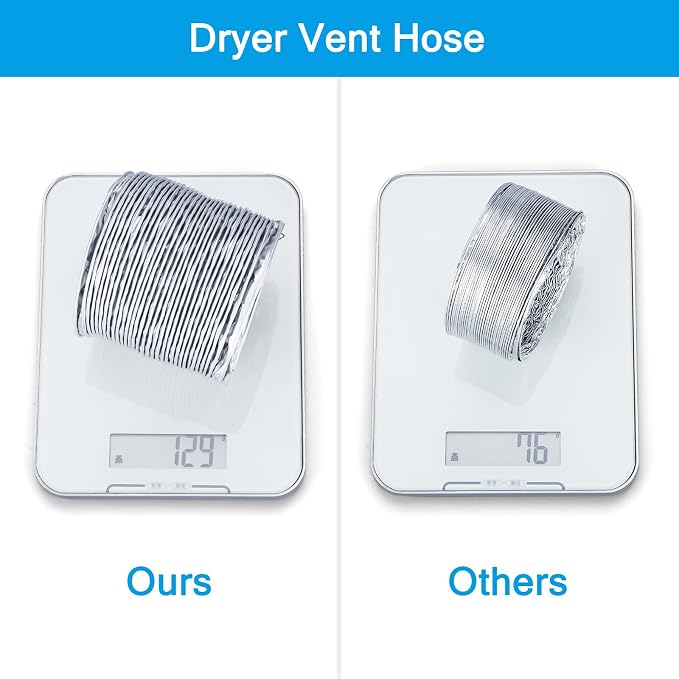 Magnetic Dryer Vent Connector Kit, Easy to Clean Quick Connector Dryer Vent Coupling with 3.3ft of 4" Hose and 2 Clamps