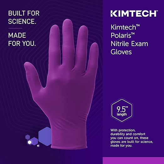 Kimtech™ Polaris™ Nitrile Exam Gloves (62771), 5.9 Mil, Ambidextrous, 9.5”, S, 100 Nitrile Gloves/Box
