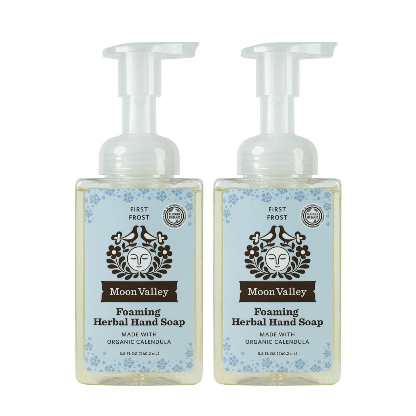 Moon Valley Herbal Foaming Hand Soap, Vegan (First Frost, Recyclable Bottle)