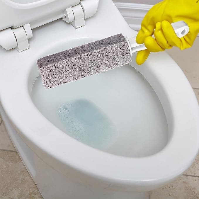 Vesici 20 Pieces Pumice Cleaning Stone with Extra Long Handle Pumice Stone Toilet Bowl Cleaner for Toilet, Bathtubs, Sinks, Swimming Pool, Grills, Kitchen, Household Cleaning