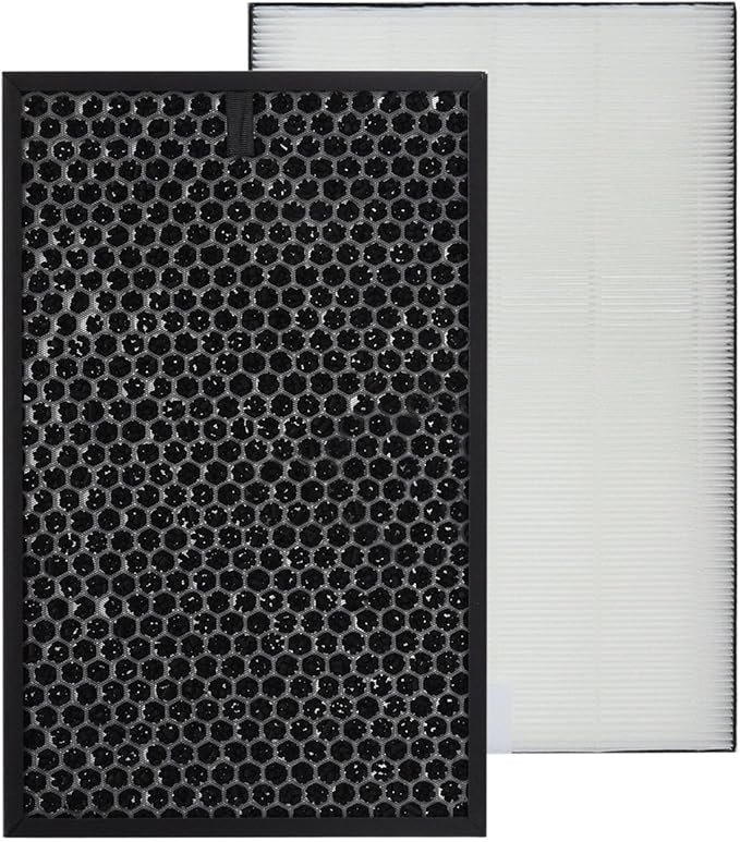 PUREBURG Replacement Filter Set Compatible with Sharp KCP70UW KCP110UW Smart Plasmacluster Ion Air Purifier Filter FZP11HFU FZJ80DFU, H13 True HEPA & Activated Carbon