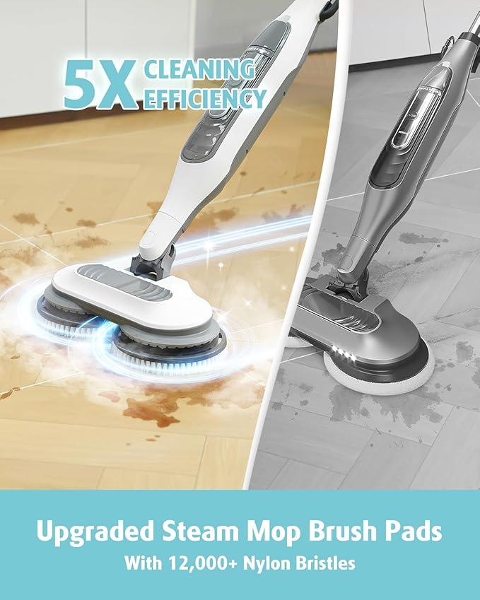 2 Count Upgraded Steam Scrub Brush Head + 4 Pack Steam Mop Replacement Pads for Shark Steam and Scrub Mop S8201 S8001 S7201 S7000 Series