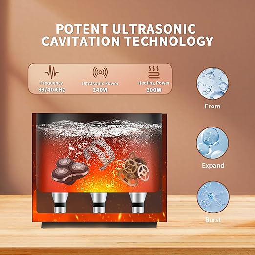 SOUTH BASE Ultrasonic Cleaner,10L 240W Stainless Steel Sonic Cleaner with Cleaning Basket,Timer&Heater,Encoded Ultrasonic Cleaning Machine for Cleaning Parts,Jewelry,Eyeglasses,Chain