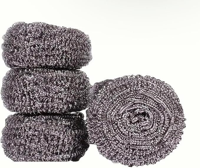 Premium Metallic Scrubbers – 40 Pack (2 x 20 Packs) – Heavy-Duty Kitchen Cleaning Pads