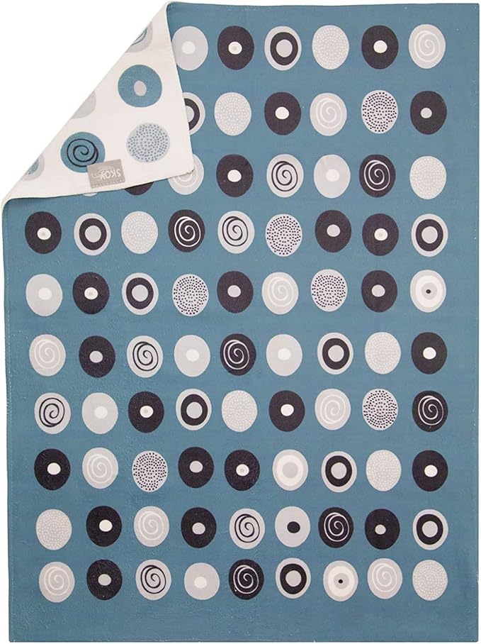Skoy Kitchen Towel, 1-Pk 100% Recycled Polyester Towel for Dishes, Glassware, Cookware and Hands, Reversible Design, Absorbent Kitchen Towel, 18" x 24", Gray