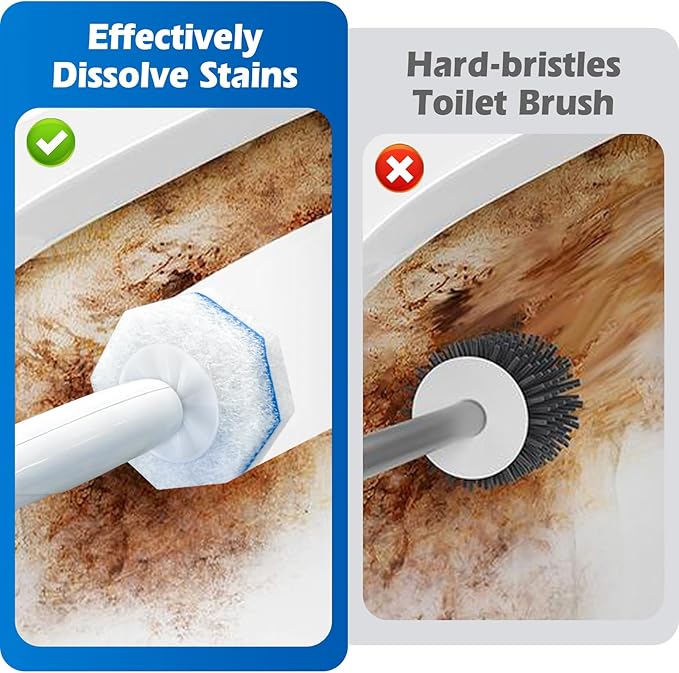 50 Count Upgraded Toilet Wand Refill for Clorox, Compatible with Most Disposable Toilet and Bathroom Cleaning System