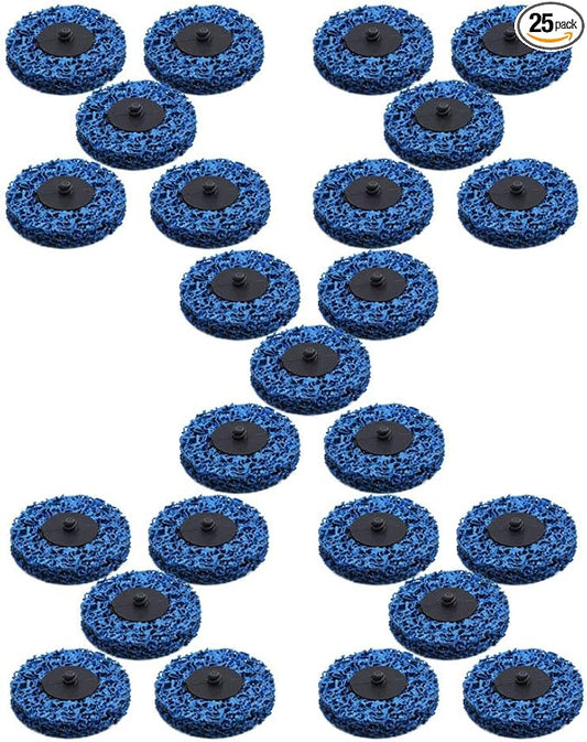 25 Pack 3" Quick Change Easy Strip & Clean Discs for Paint Rust