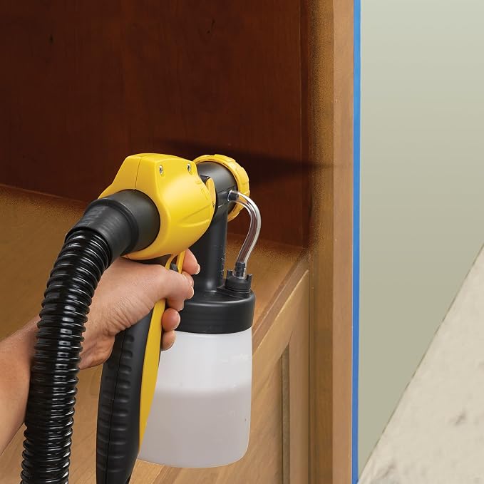 Wagner SprayTech 0529090 FLEXiO 4000 Stationary HVLP Paint and Stain Sprayer, Sprays Most Unthinned Latex, Includes Two Nozzles, iSpray Nozzle and Detail Finish Nozzle