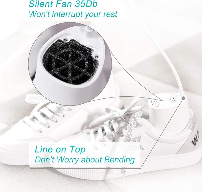 Home Care Wholesale Shoe Dryer and Deodorizer with Timer - Shoes Boots Socks Gloves Dryer Warmer, Adult-Foot-Shaped | No Noise | Strong Wire | US Plug (PM20)