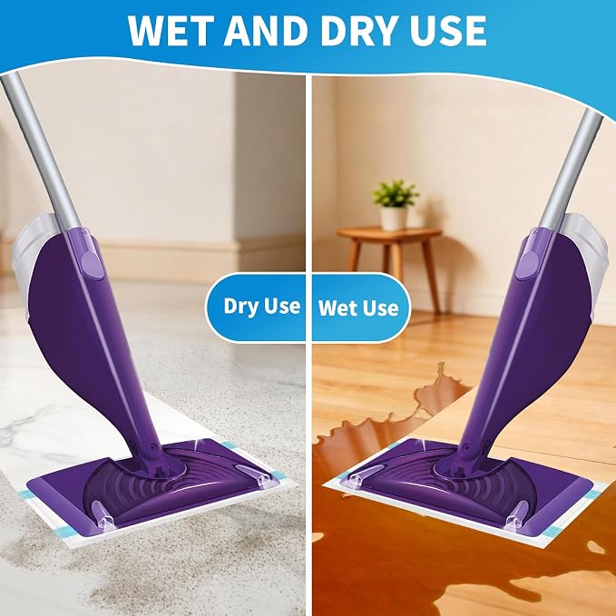 Wet Jet Pads Refills for Swiffer Wet Jet Mop, Wet Jet Mopping Pads for Multi Surface Floor Cleaning (Blue, 60Pack)