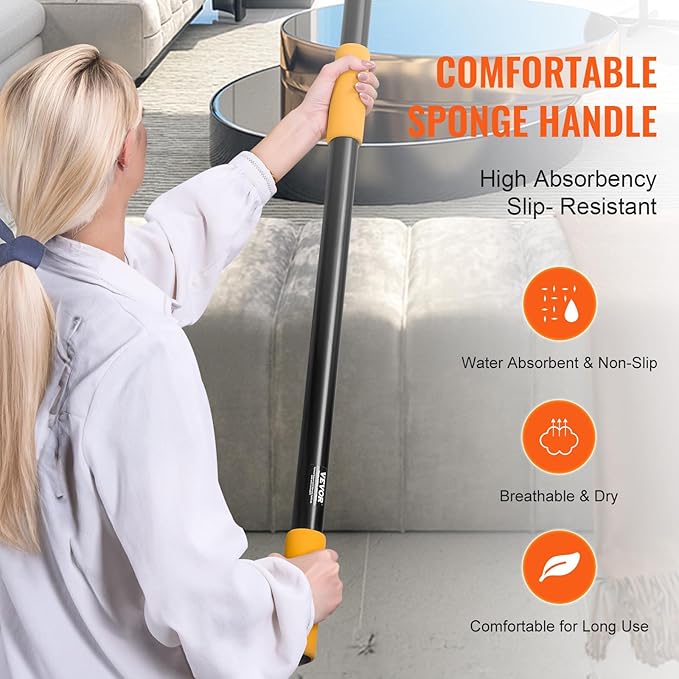 VEVOR Telescopic Extension Pole, 7-30 FT Multi-Purpose Extension Pole, Sturdy Aluminum Alloy Paint Extendable Pole with Flip-Lock Design, Telescopic Pole for Painting, Dusting and Cleaning
