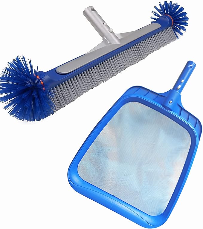 Pool Skimmer Net with Pool Brush