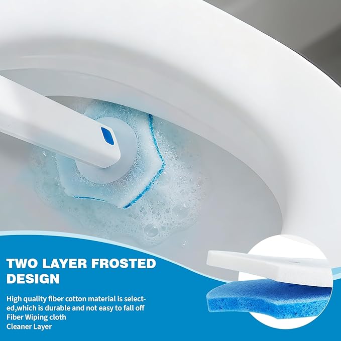Disposable Toilet Brush Refills,48 Pcs,Disposable Toilet Cleaner,Toilet Bowl Cleaner,Not Compatible with Other Brands