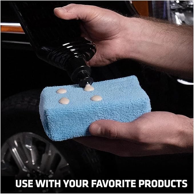 1/10Pcs Car Wax Applicator Pads - Microfiber Polishing Sponges, Soft Detailing Waxing Sponge fit for Effortless Paint Care, Foam Cleaning Pad & Car Polish Applicator(5 Pieces)