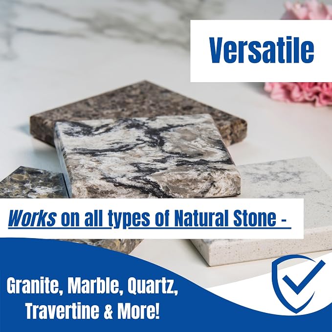 Black Diamond Stoneworks Granite Plus 2-in-1 Cleaner & Sealer, pH Neutral, Streak-Free Stone Cleaner for Granite, Marble, Quartz, Travertine & Limestone Countertops, Ready to Use (1-Quart/1-Gallon)