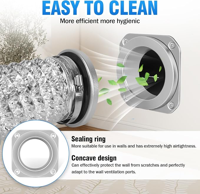 Magnetic Dryer Vent Connector Kit DV180, 4 Inch, 3.3 Ft