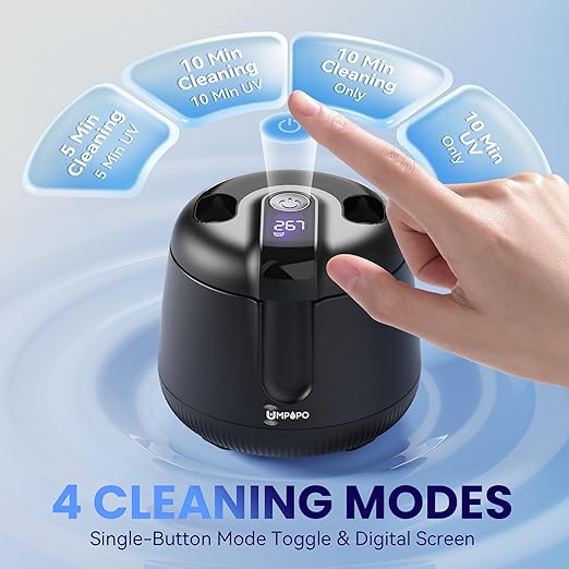 Ultrasonic Retainer Cleaner Machine 48kHz, Dental Cleaning Pod, Ultrasonic Retainer Cleaner for Dentures, Aligners, Mouth Guards, Toothbrush Heads and Jewelry with 200ML Capacity, LAB Supply
