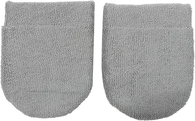 2pcs/6pcs Soft Microfiber Car Wax Applicator Mitts Polishing Sponge Wax Foam Applicator Pad for Car Cleaning Auto Detailing(Gray 2 pcs)
