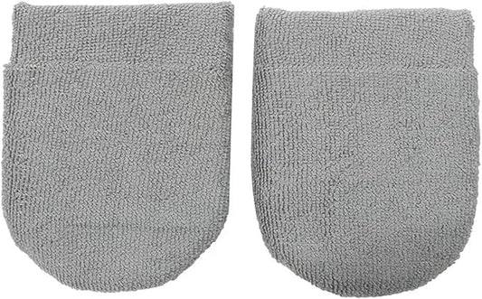 2pcs/6pcs Soft Microfiber Car Wax Applicator Mitts Polishing Sponge Wax Foam Applicator Pad for Car Cleaning Auto Detailing(Gray 2 pcs)