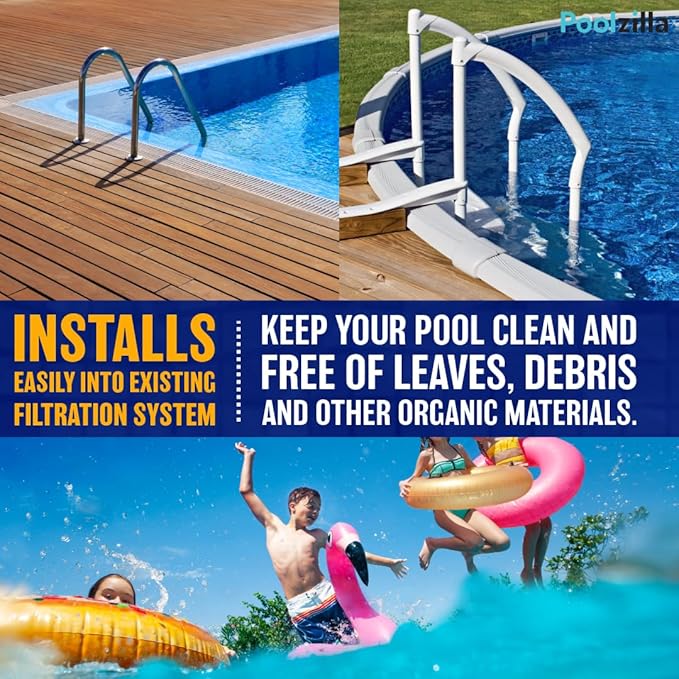 Poolzilla Standard Complete Thru-Wall Skimmer Kit for Above-Ground Swimming Pool, White