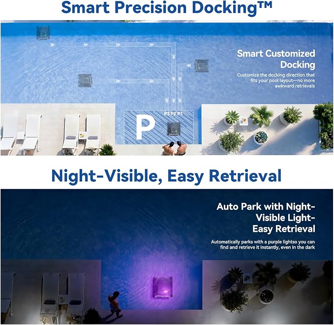 X5 Robotic Pool Vacuum for Inground Pools, Cordless Cleaner w/Smart Navigation, 4 Cleaning Modes, 180-Min Runtime, 5550 GPH Suction, Covers up to 3,229 sq.ft, Wall & Waterline
