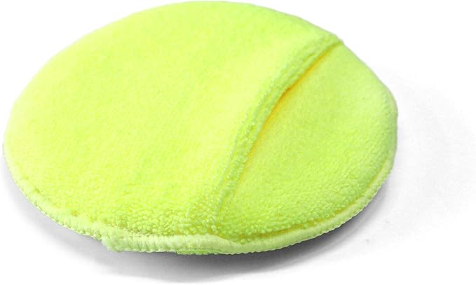 Maxshine Multipurpose Microfiber Finger Hold Applicator, Yellow, Dia: 16cm, 3 Pack