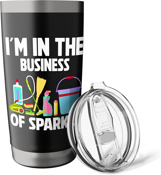 Im in the Business of Sparkle Cleaning Stainless Steel Insulated Tumbler