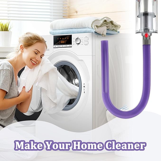 Dryer Vent Lint Removal Tool Vacuum Attachments Hose for Dyson GEN 5 V15 V12 V11 V10 V8 V7 Detect Outsize Slim Absolute Cyclone Vacuum Cleaner Dryer Cleaner Kit Nozzle Crevice Flexible Hose