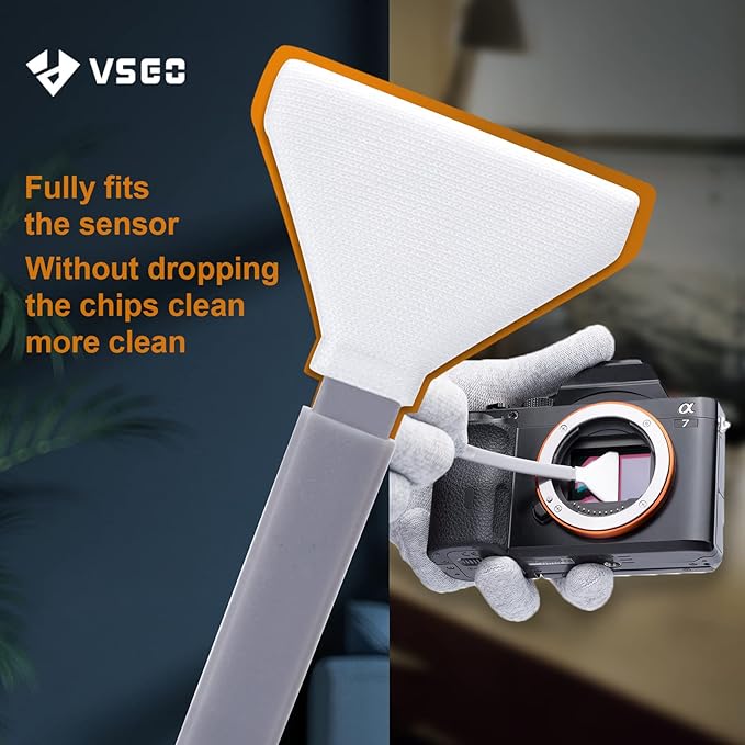 VSGO Full Frame Sensor Cleaning Kit, 12pcs Sensor Swabs & 10ml Sensor Cleaner for Nikon Sony Canon DSLR Camera Clean (VS-S03-12)