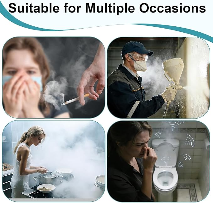 13 Modes Ozone Odor Eliminator for Strong Odor 99% Cat Litter Deodorizer Poof Odor Eliminator for Dogs, Negative Ion Air Purifier for Pets,Smoking, Painting, Kitchen,Toilet,Bedroom