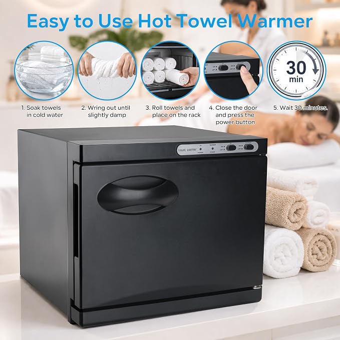 Hot Towel Warmer, 8L Professional Towel Warmer Cabinet, Hot Spa Small Towel Warmer Heating Use for Facial Spa Estheticians Massage Salon and Home