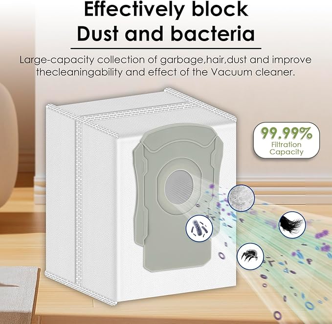 (30 Pack) Combo j7+ Replacement Parts Accessories for iRobot Roomba Combo j7+, Combo j9+, Combo 10 Max Robot Vacuum, 2 Sets Roller Brush, 4 Mop Pads, 8 HEPA Filters, 6 Dust Bags, 8 Side Brushes