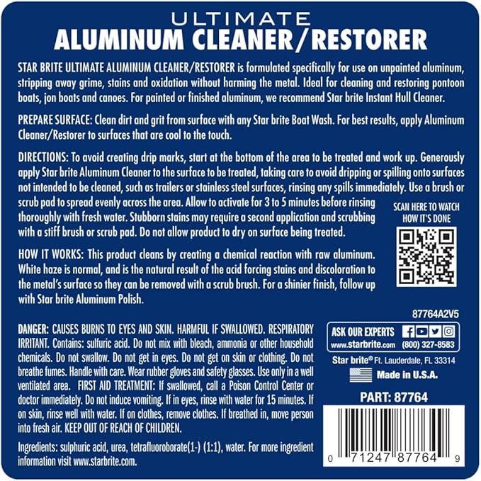 STAR BRITE Ultimate Aluminum Cleaner & Restorer + Aluminum Polish
