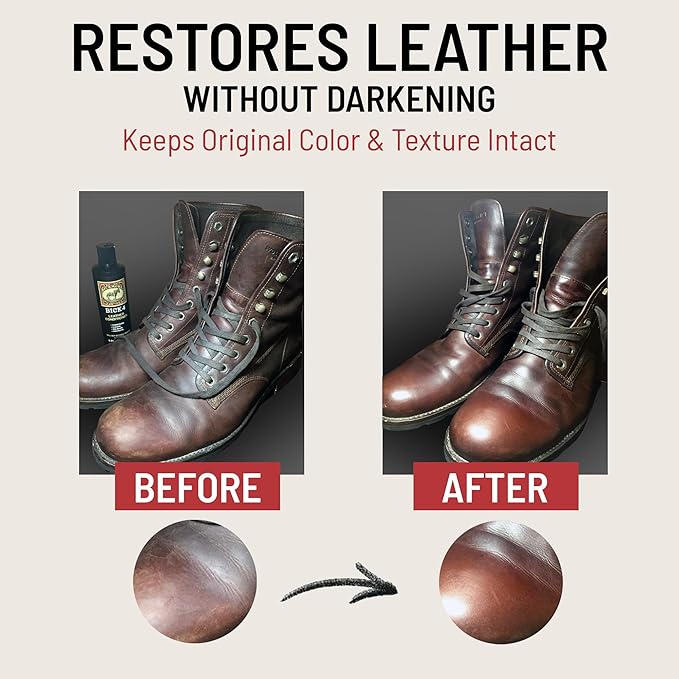 Bickmore Bick 4 Leather Conditioner and Leather Cleaner 16 oz - Will Not Darken Leather - Safe For All Leather Apparel, Furniture, Jackets, Shoes, Auto Interiors, Bags & All Other Leather Accessories