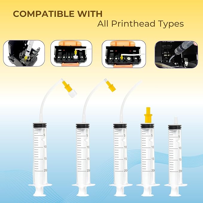 NGOODIEZ DTF Cleaning Solution Kit for Epson ET-8550 L1800 XP-15000 | DTF DTG Printer Head Cleaner Dissolves White Ink Clogs | Restores Print Quality & Extends Printhead Life - 100mL